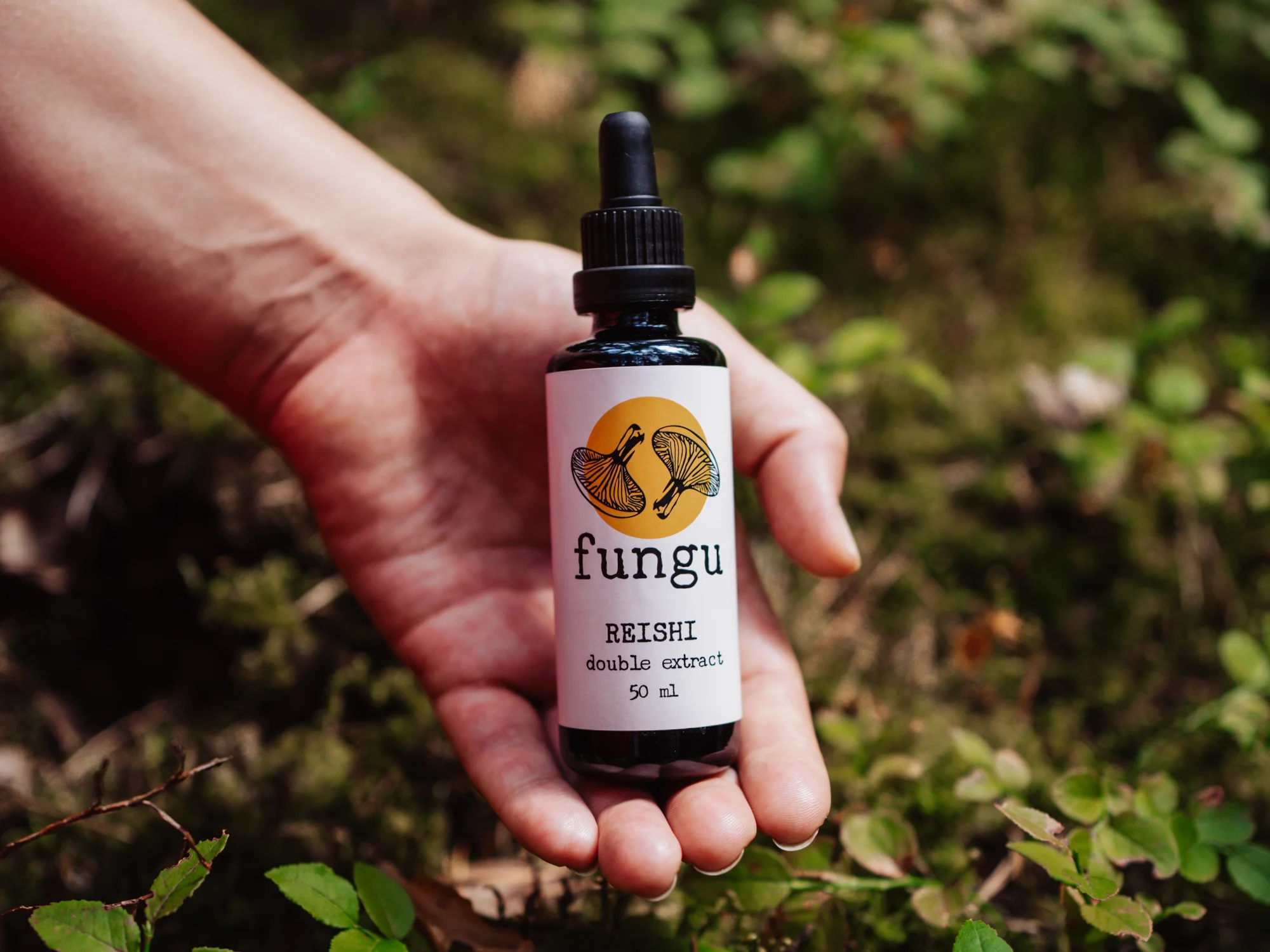 Reishi extract bottle