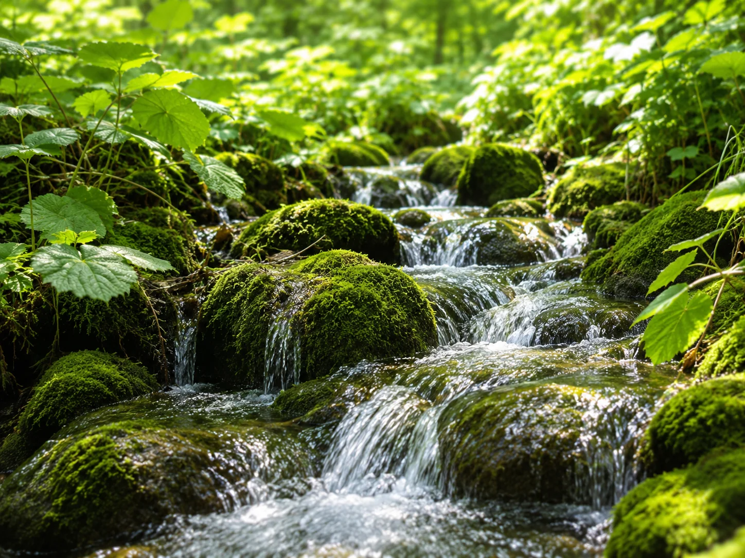 Baltic forest stream
